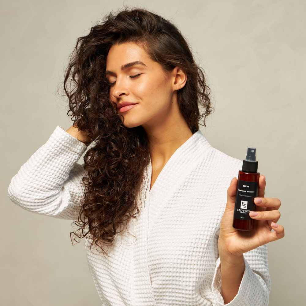 Спрей-шиммер для волос. SPF 15. Защита волос от пересушивания, питание. E.SCHMIDT cosmetics  #1
