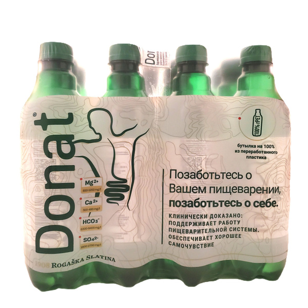 Donat Вода Минеральная Газированная 500мл. 12шт - купить с доставкой по ...