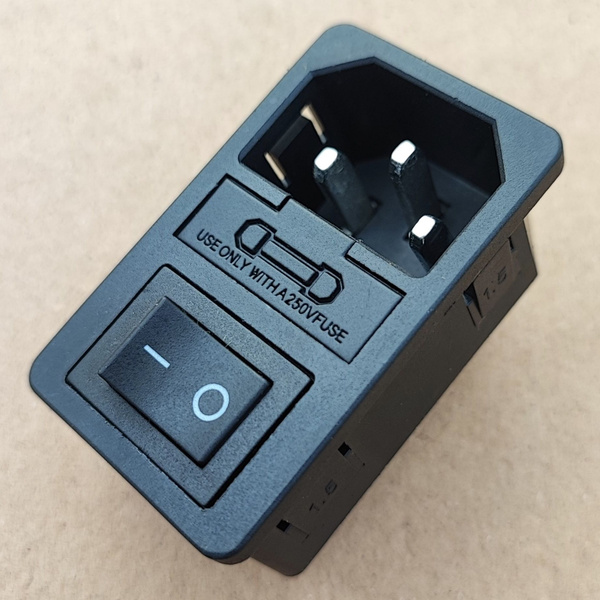 Разъём питания 220В AC-013 (AC-01) IEC320 C-14 с переключателем и ...