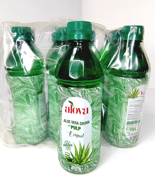 Напиток сокосодержащий "ALOVA" с кусочками алоэ вера, 6 бутылок по 420 ...