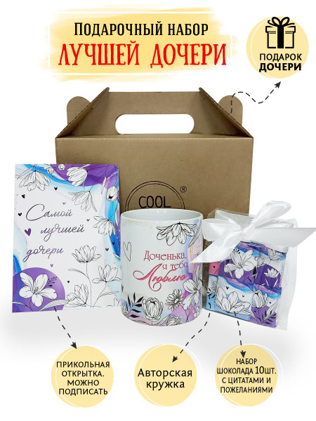 Подарок дочери на день рождения с кружкой от COOL GIFTS - купить по ...
