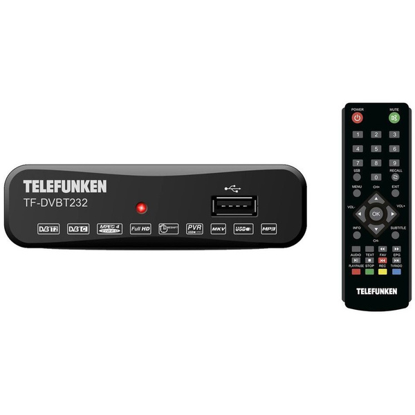 ТВ-ресивер Telefunken TF-DVBT232, черный купить по выгодной цене в ...