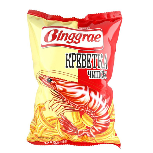 чипсы хрустящие Binggrae cо вкусом креветки 50 грамм 1 шт - купить с ...
