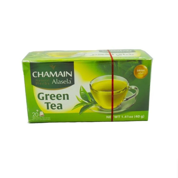Чай натуральный ЗЕЛЕНЫЙ / пакетированный чай "Chamain" 40 гр. / Сирия ...