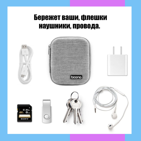 Органайзер для хранения наушников , проводов, USB-флешек - купить с ...