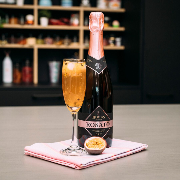 Безалкогольное шампанское Rimuss ROSATO розовое сухое, Швейцария, 750 ...