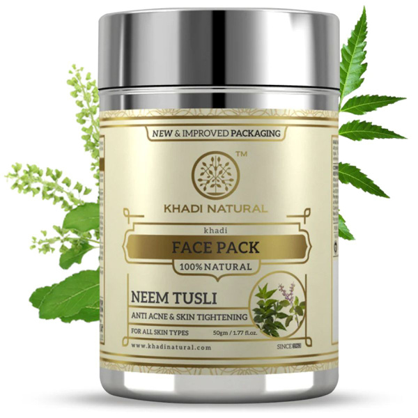 Маска убтан для лица Khadi Natural, Ним и Тулси (Neem Tulsi), 50 г ...