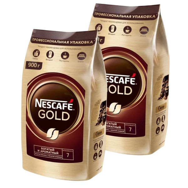 Кофе растворимый Nescafe Gold 900 грамм 2 штуки - купить с доставкой по ...