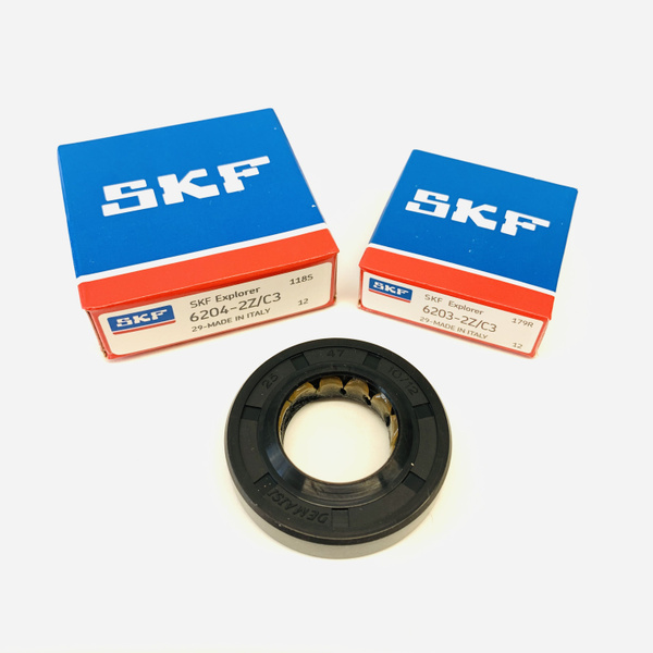 Ремкомплект бака стиральной машины подшипники SKF 6203 6204 сальник 25 ...