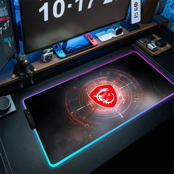 MSI Игровой коврик для мыши 23455, XXL, черный матовый, серый - купить ...