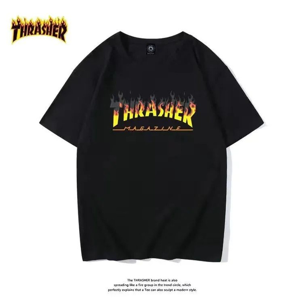 Футболка THRASHER, размер 52, цвет черный графит, Хлопок - купить по ...