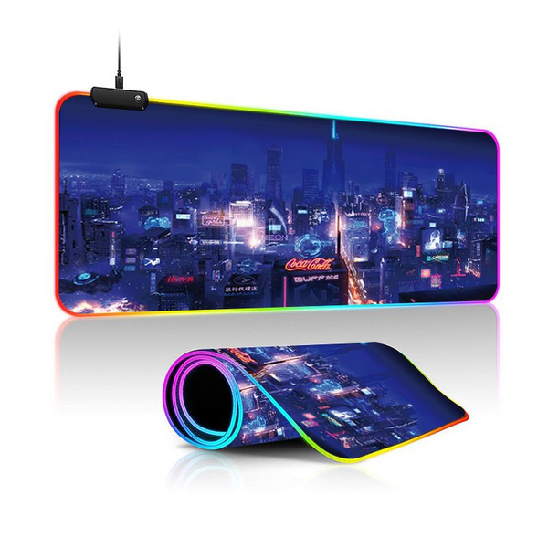 Коврик для мыши Игровой коврик для компьютерной мыши и клавиатуры с RGB ...
