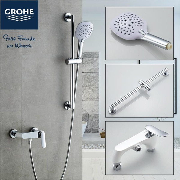 GROHE Душевой комплект GROHE-1250 хром, белый матовый - купить с ...