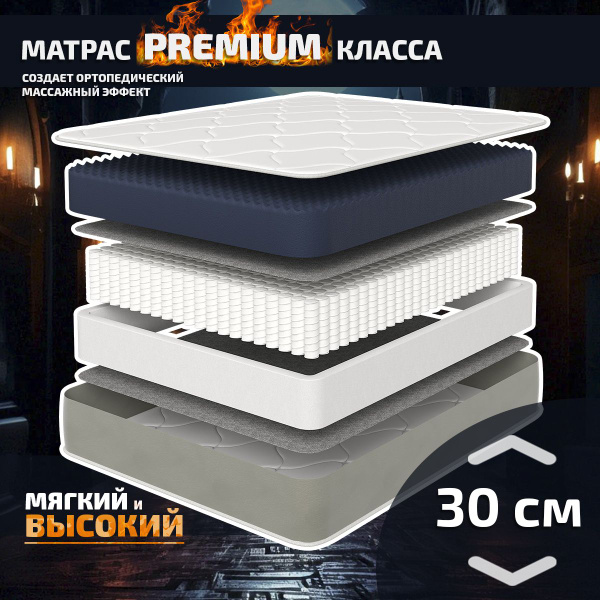 Матрас Piterson ОРТОПЕДИЧЕСКИЙ 190, Независимые пружины, 180 - купить ...