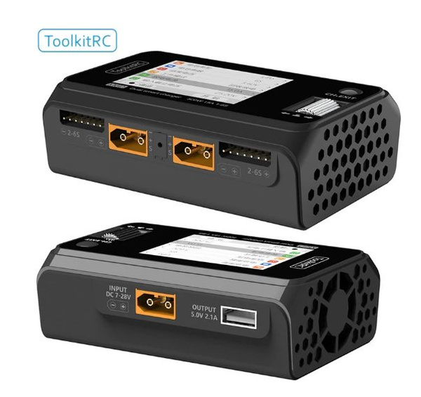ToolkitRC M6D 500 Вт двухканальное сбалансированное зарядное устройство ...