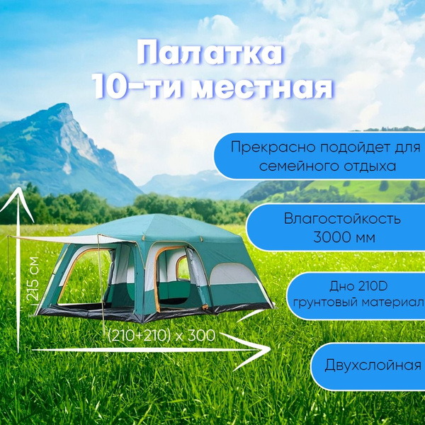 Палатка 10-местная TRAVELTOP ART-1920 - купить по выгодной цене в ...