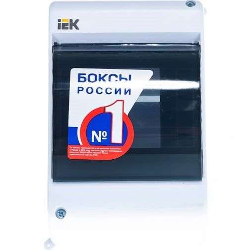 IEK ЩРн-П-4 бокс IP30 пластиковый белый прозрачная дверь КМПн 2/4 ...