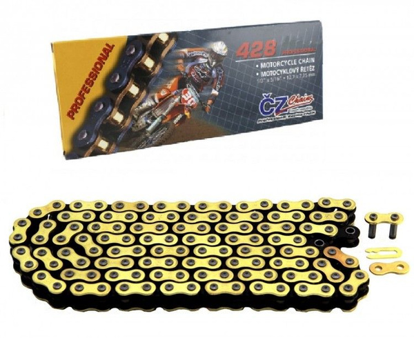 Цепь для мотоцикла CZ Chains 428 MX Gold - 138 - купить по низким ценам ...
