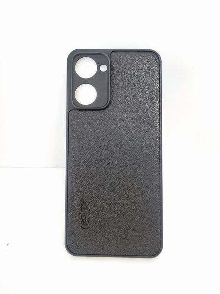 Realme 10 силиконовый чёрный чехол из эко-кожи для реалми 10 накладка ...