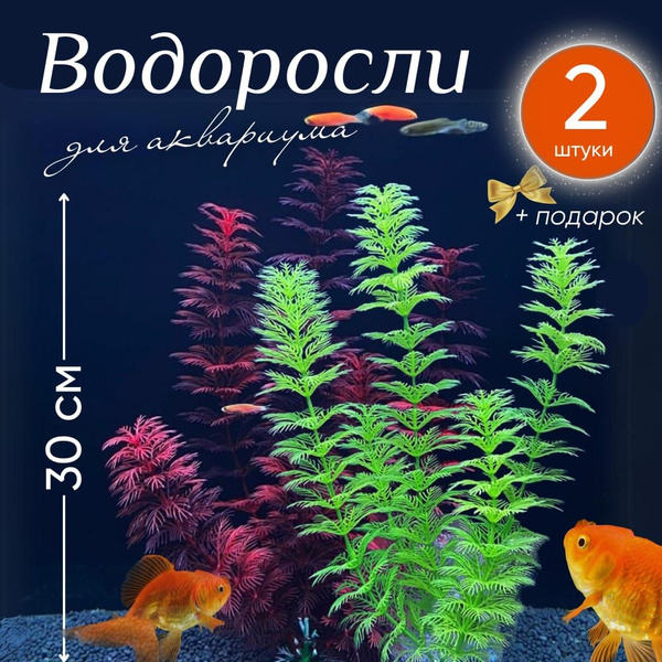 Растения аквариумные 30 см 2 шт водоросли искусственные для аквариума ...
