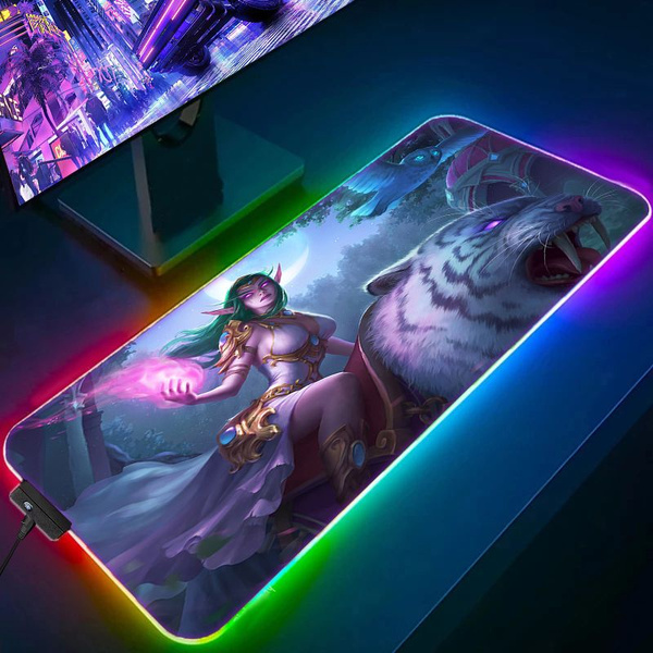World of WarCraft Коврик для мыши 3400, XXL, малиновый, бежевый ...