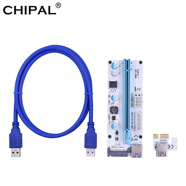 Riser PCI-E удлинитель CHIPAL VER008S райзер для видеокарты плата ...