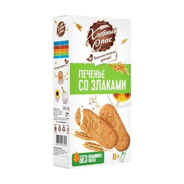 Печенье "Хлебный спас" со злаками 250гр/3уп - купить с доставкой по ...