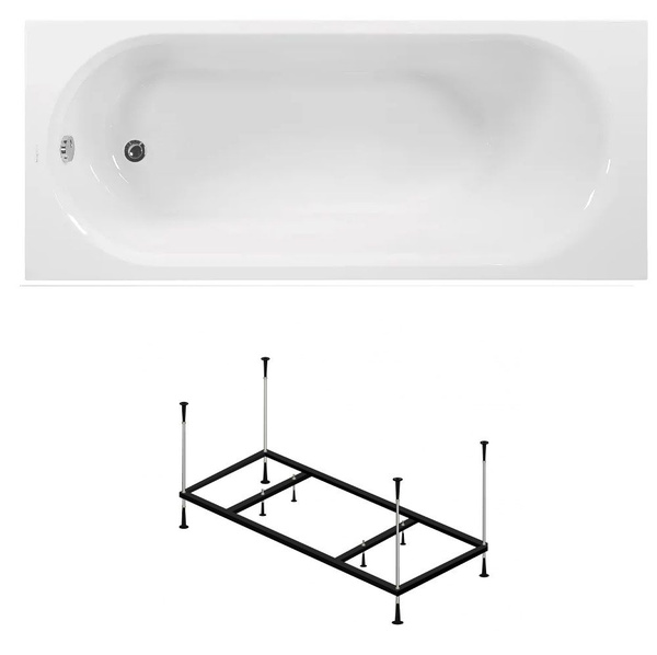 Комплект 2в1, акриловая ванна VAGNERPLAST Kasandra 175x70 и ...