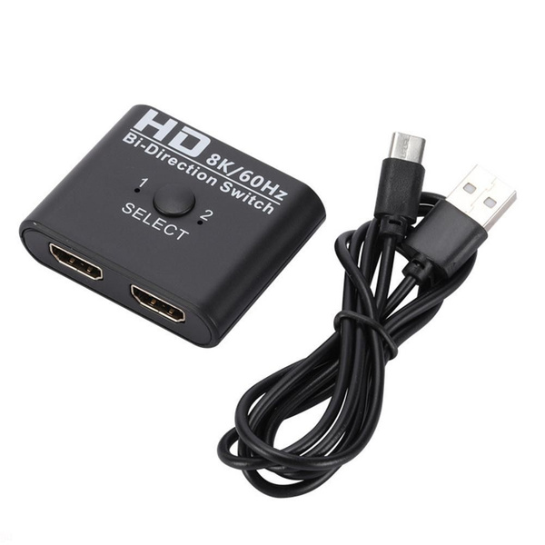 4K HDMI-переключатель, двунаправленный HDMI-разветвитель, выход 2 в 1 ...