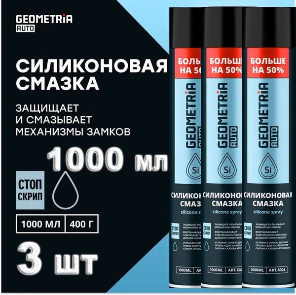 Характеристики Смазка силиконовая универсальная многоцелевая GEOMETRIA ...