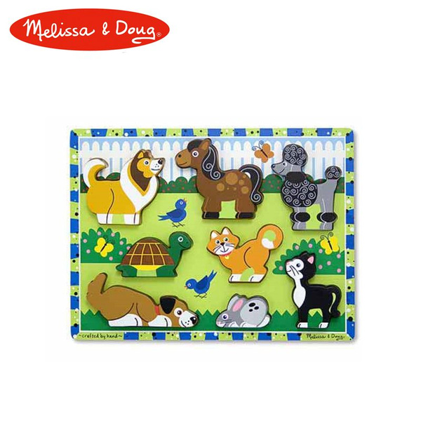 Melissa & Doug усиленные развивающие пазлы для детей с формами ...
