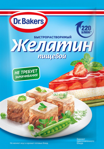 Желатин пищевой Dr.Bakers, быстрорастворимый, 30 г купить на OZON по ...