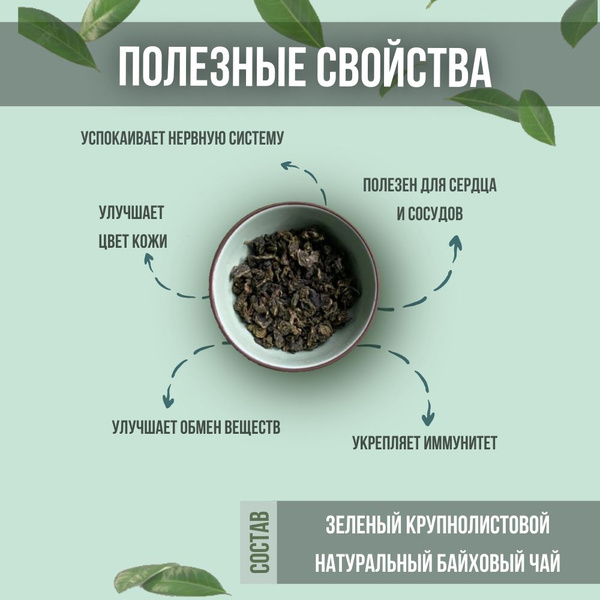 Чай листовой заварной зеленый крупнолистовой ароматный 1 кг - купить с ...