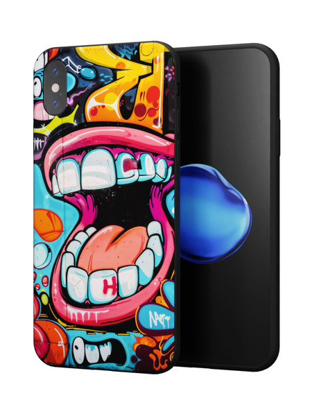 Силиконовый чехол Mcover для iPhone XS/X (Айфон Икс (Икс Эс), Зубы ...