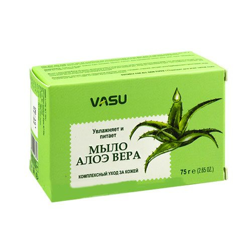 Hydrates & Nourishes ALOE VERA SOAP, Vasu (Увлажняет и питает МЫЛО АЛОЭ ...