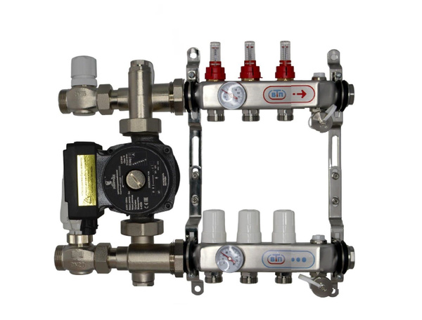 Комплект коллекторов для теплого пола ВТП КОМПАКТ.П.БП 3 контура ...