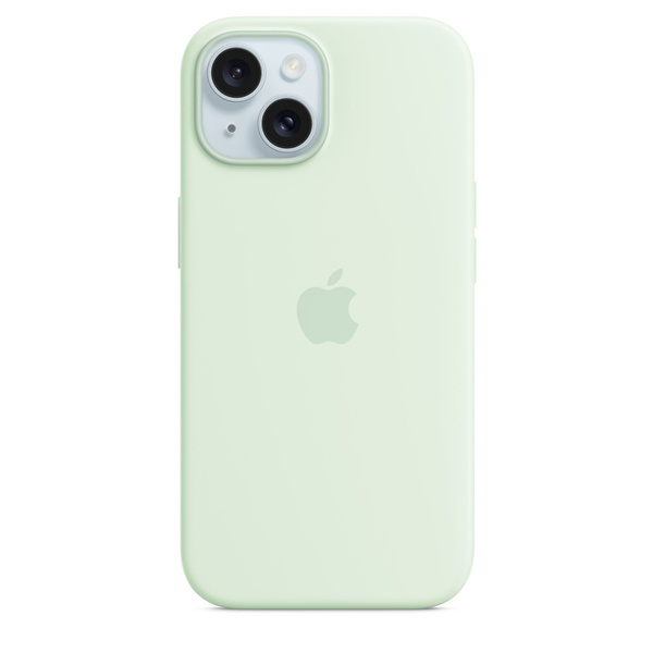 Чехол силиконовый МagSafe для iPhone 15 Plus Soft Mint с анимацией NFC ...