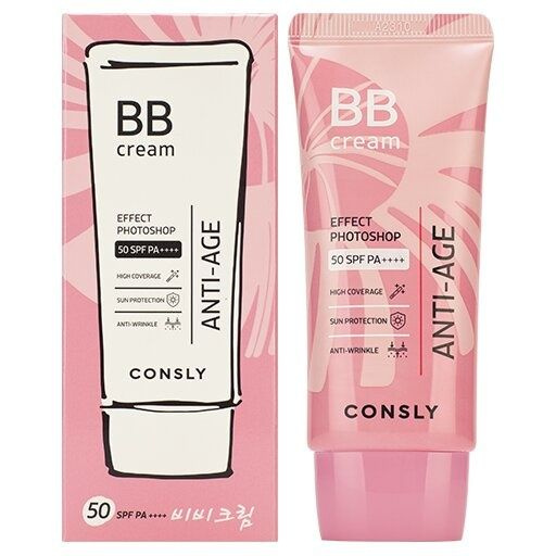 Consly Крем BB антивозрастной, с эффектом фотошопа, SPF 50, натуральный ...