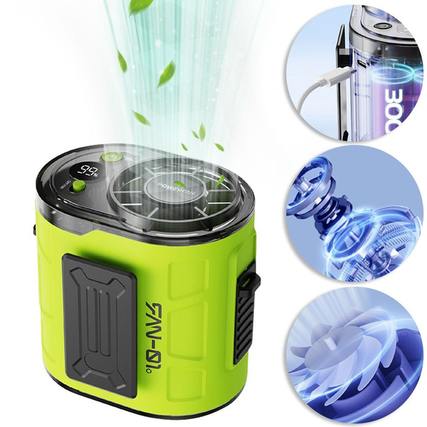 Большой ветряной вентилятор, установленный на поясе, компактный и ...