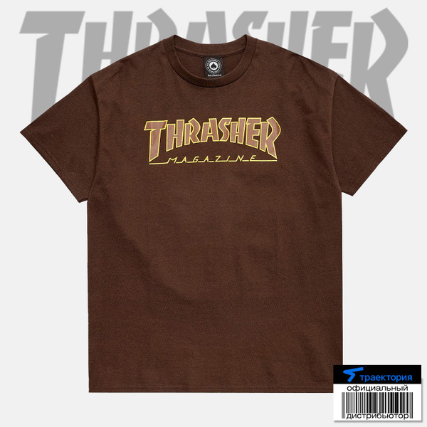 Футболка THRASHER, размер 50, цвет разноцветный, 100% хлопок - купить ...