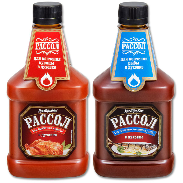 Рассол для копчения Костровок в духовке набор для курицы и рыбы, 420 мл ...
