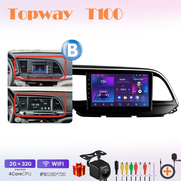 Topway T100 (TS7/T7S) 4 ядра 2+32Гб Hyundai Хендай Elantra 6 ...