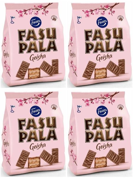 Шоколадные вафли Fazer FASUPALA GEISHA со вкусом лесного ореха, 4 шт по ...