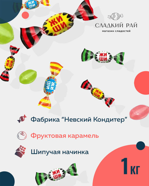Леденцы с шипучей начинкой Жи Ши 1 кг / конфеты шипучка - купить с ...