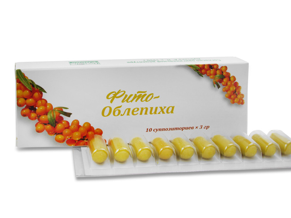 Свечи с облепихой 10шт x 3.5гр "Фито-Облепиха" Гинекологические и ...