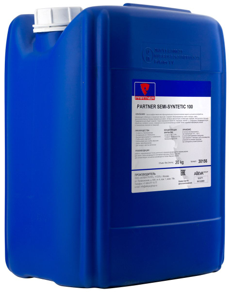 Смазочно-охлаждающая жидкость PARTNER "SEMI-SYNTHETIC 100", 20 кг ...