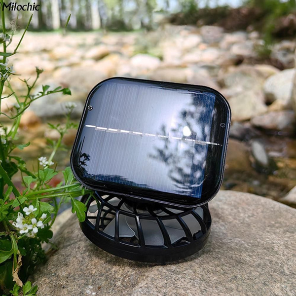 Солнечный вентилятор, перезаряжаемый через usb, воздухозаборник с обеих ...