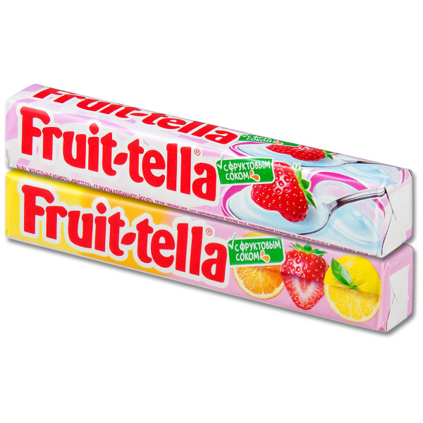 Жевательная конфета Fruittella Фрутелла "Ассорти" и "Клубничный йогурт ...