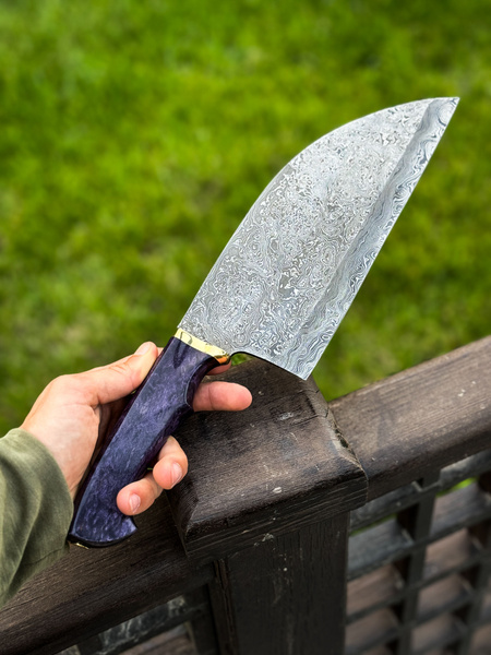 Купить Кухонный топор / Дамасская сталь / Сербский топор по низкой цене ...