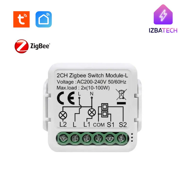 НОВОЕ Умное реле микромодуль ZIGBEE 3.0 на 2 канала для Яндекс Алисы ...